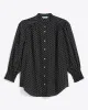 Evelyn Buttondown Top in Polka Dot sold by Draper James