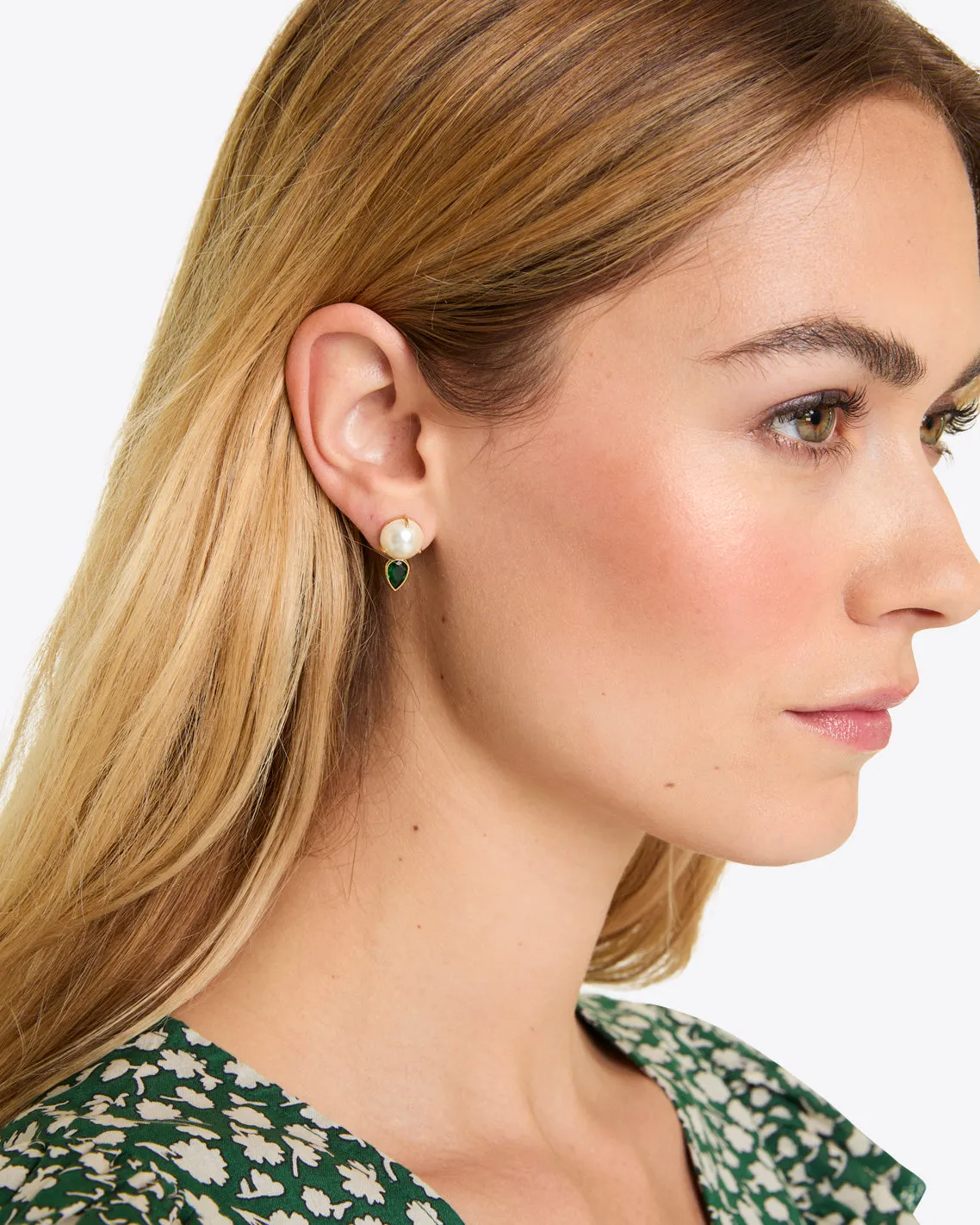 Pearl and Gem Stud sold by Draper James