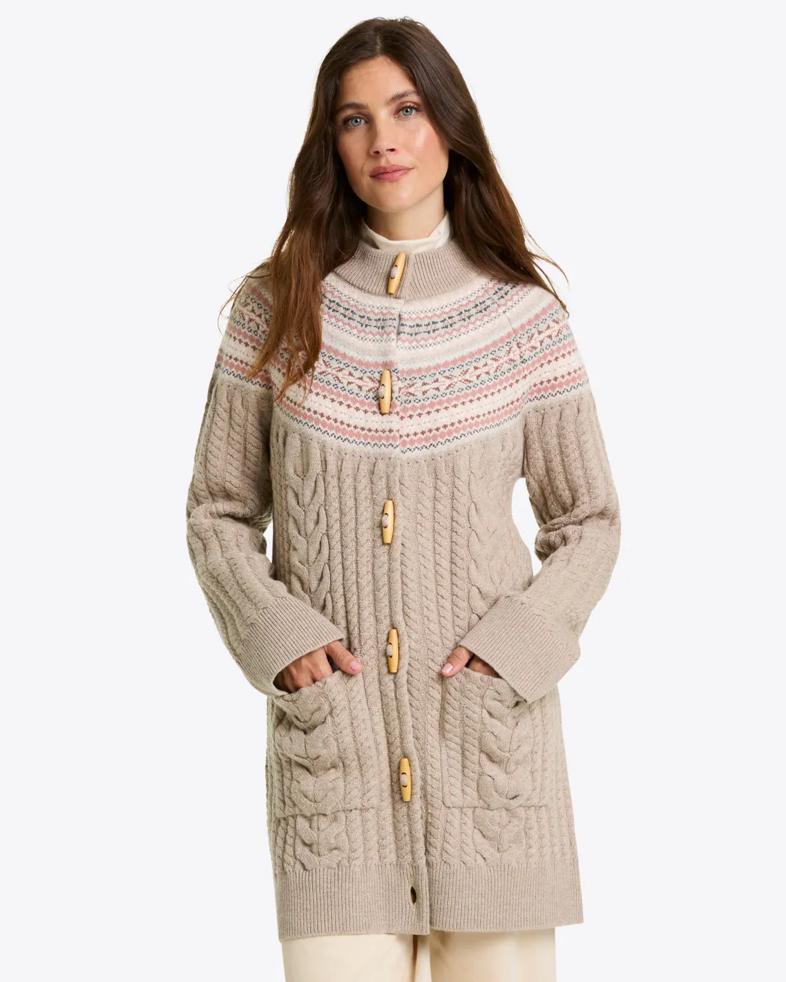 Fairisle Toggle Sweater sold by Draper James