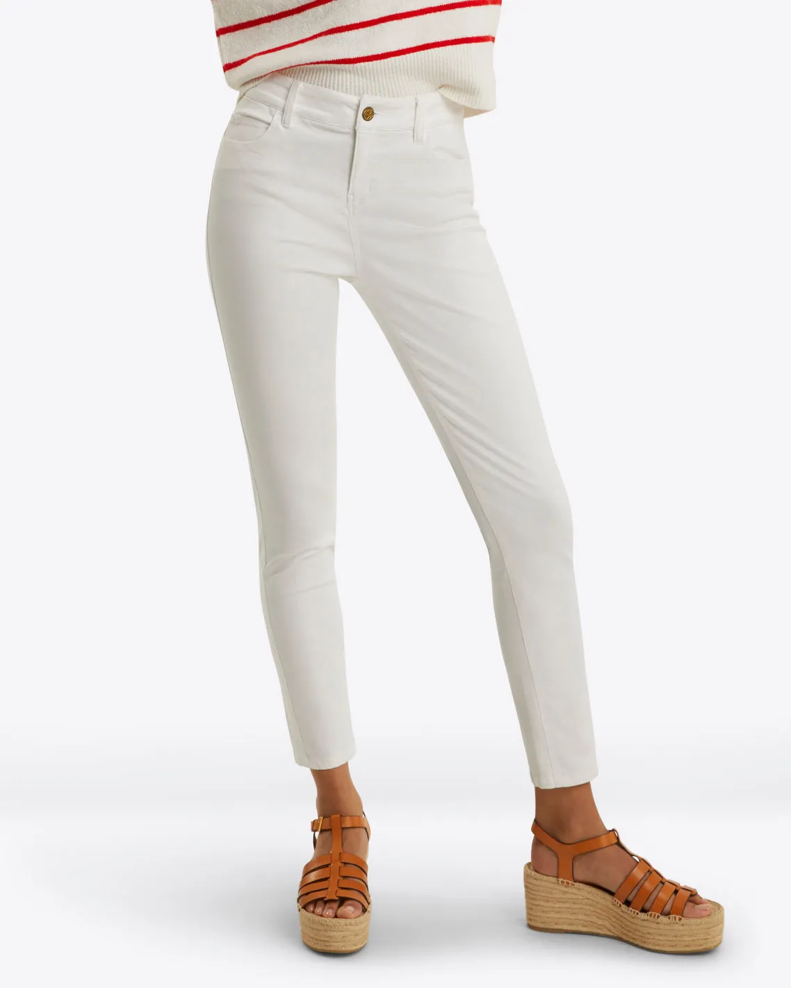 Skinny Jeans in White Denim sold by Draper James