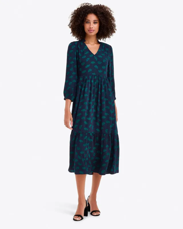 Katie Midi Dress in Ginko Leaf sold by Draper James