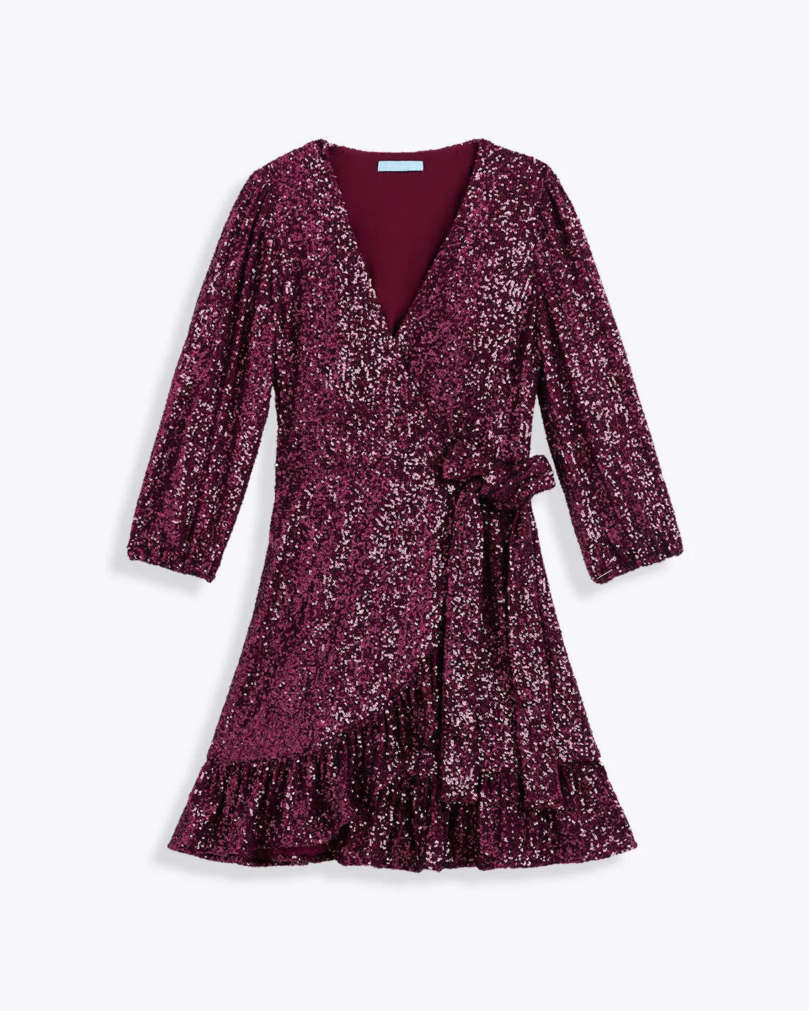Jordan Long-Sleeve Wrap Dress in Sequins sold by Draper James product image thumbnail 3
