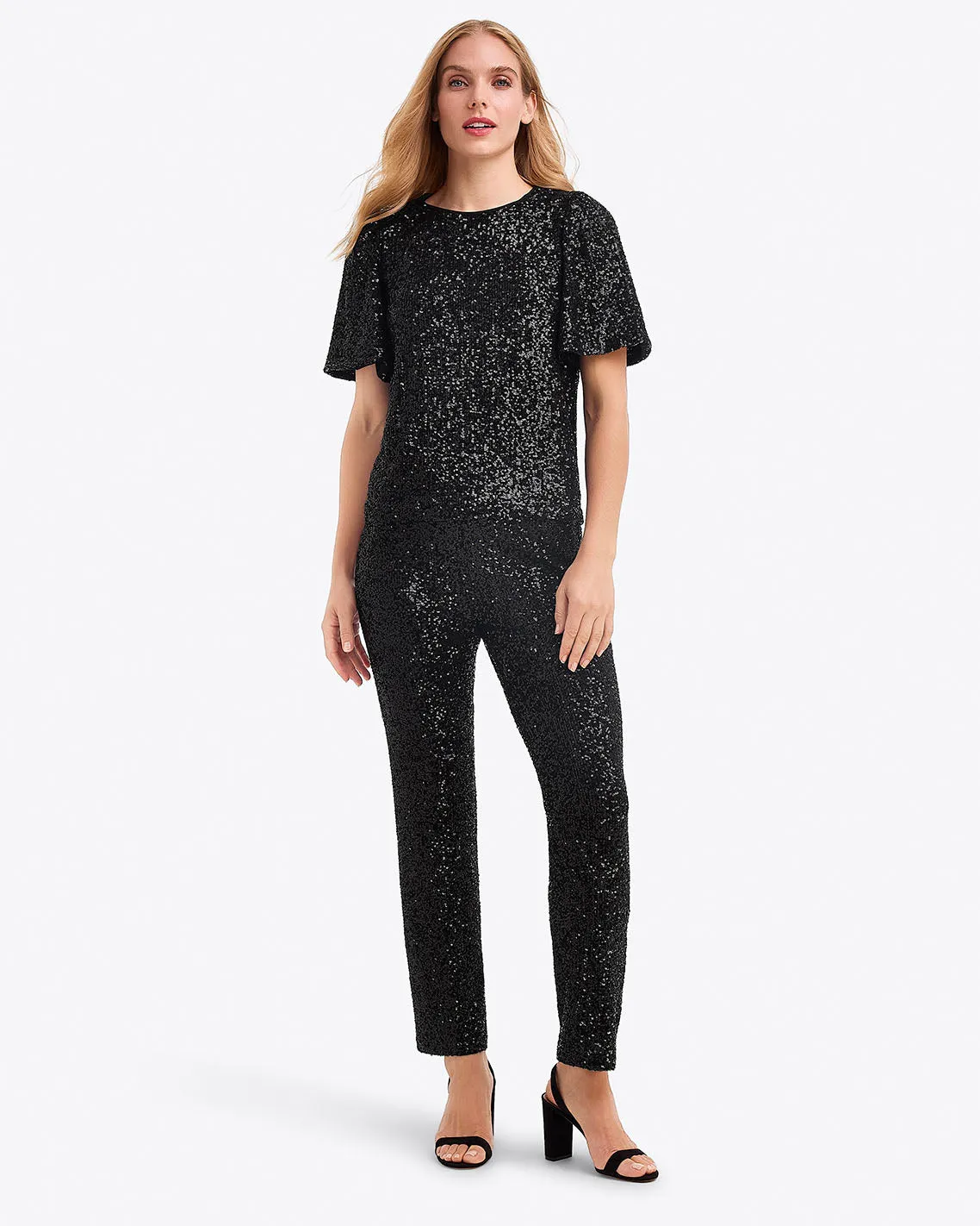 Flutter Sleeve Top in Sequins sold by Draper James