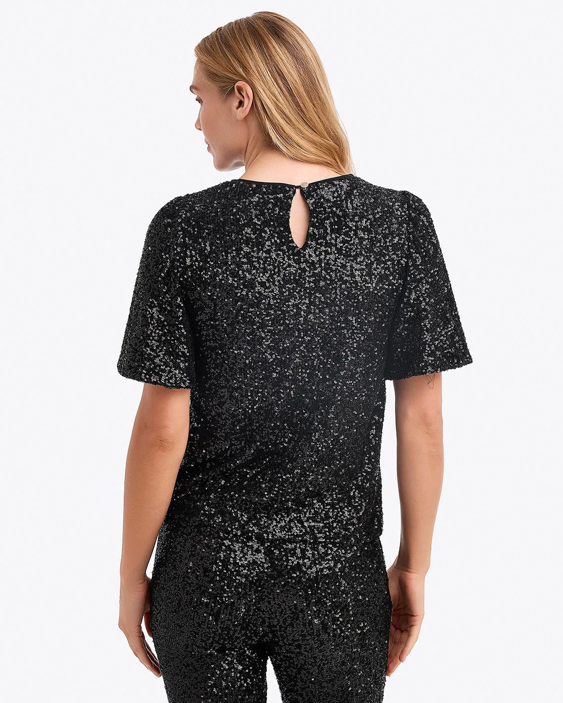 Flutter Sleeve Top in Sequins sold by Draper James product image thumbnail 2