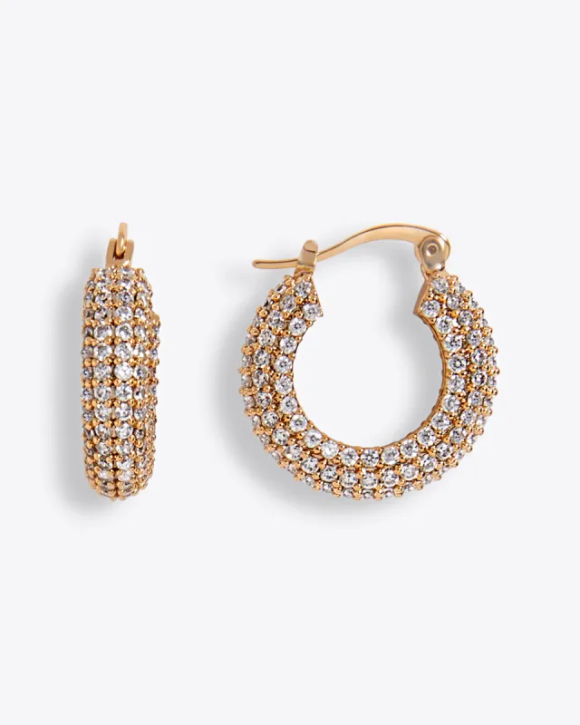 Pave Round Hoop sold by Draper James