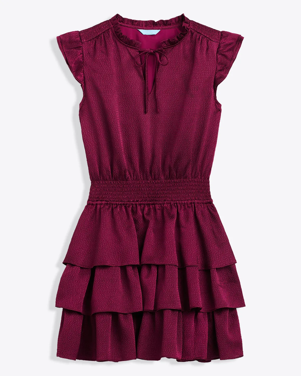 Alana Tiered Dress in Hammered Satin sold by Draper James product image thumbnail 3