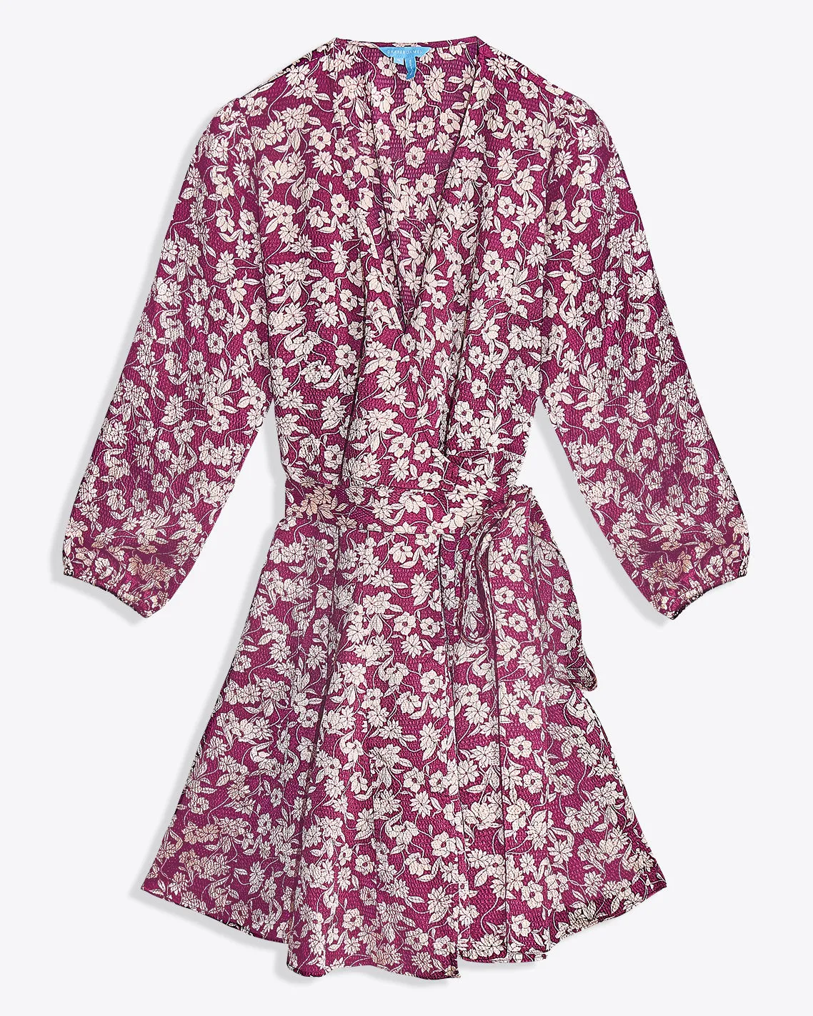 Jordan Long-Sleeve Wrap Dress in Hammered Satin sold by Draper James product image thumbnail 3