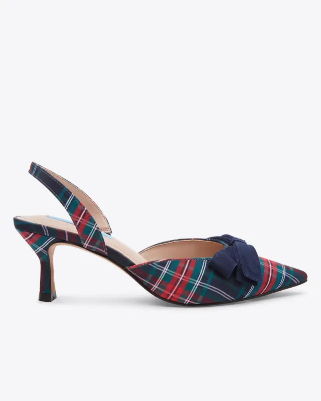 Tess Slingback in Georgia Plaid sold by Draper James