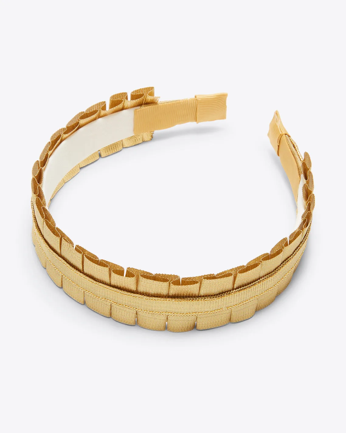 Gold Ribbon Ruffle Headband sold by Draper James product image thumbnail 2