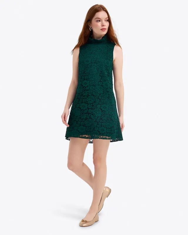 Lindsay Sleeveless Shift Dress in Lace sold by Draper James