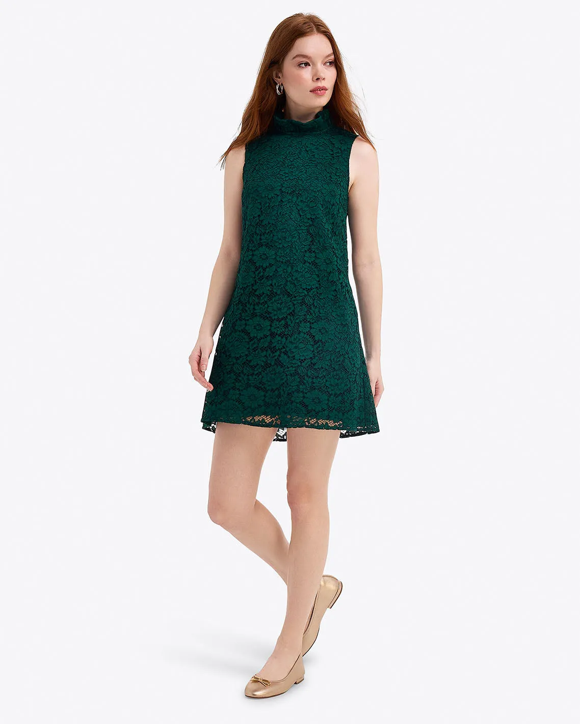 Lindsay Sleeveless Shift Dress in Lace sold by Draper James