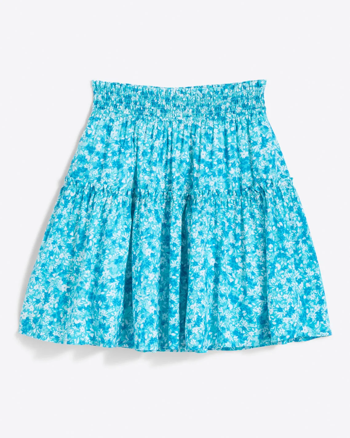 Pull On Mini Skirt in Blue Aster Floral sold by Draper James product image thumbnail 2