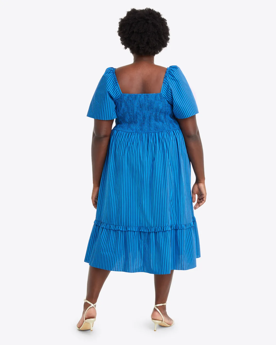 Deana Smocked Dress in Canopy Stripe sold by Draper James product image thumbnail 5