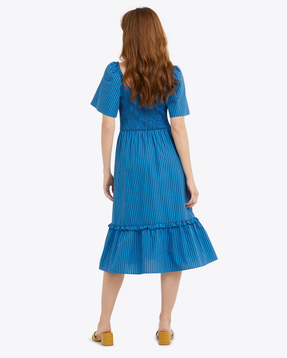 Deana Smocked Dress in Canopy Stripe sold by Draper James product image thumbnail 3