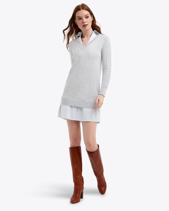 Collared Combo Sweaterdress sold by Draper James