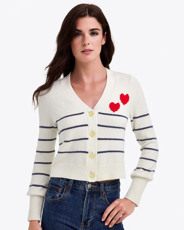 Stripe Heart Cardigan sold by Draper James