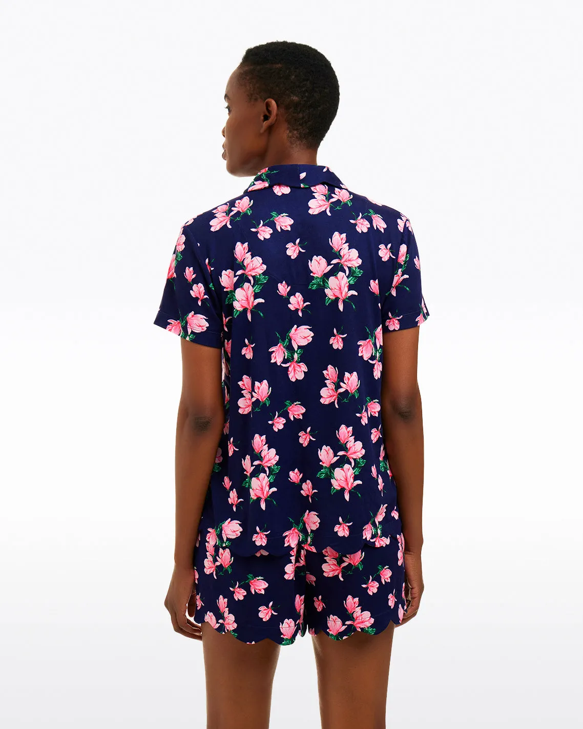 Scallop Sara Pajama Set in Magnolia Buds sold by Draper James product image thumbnail 2