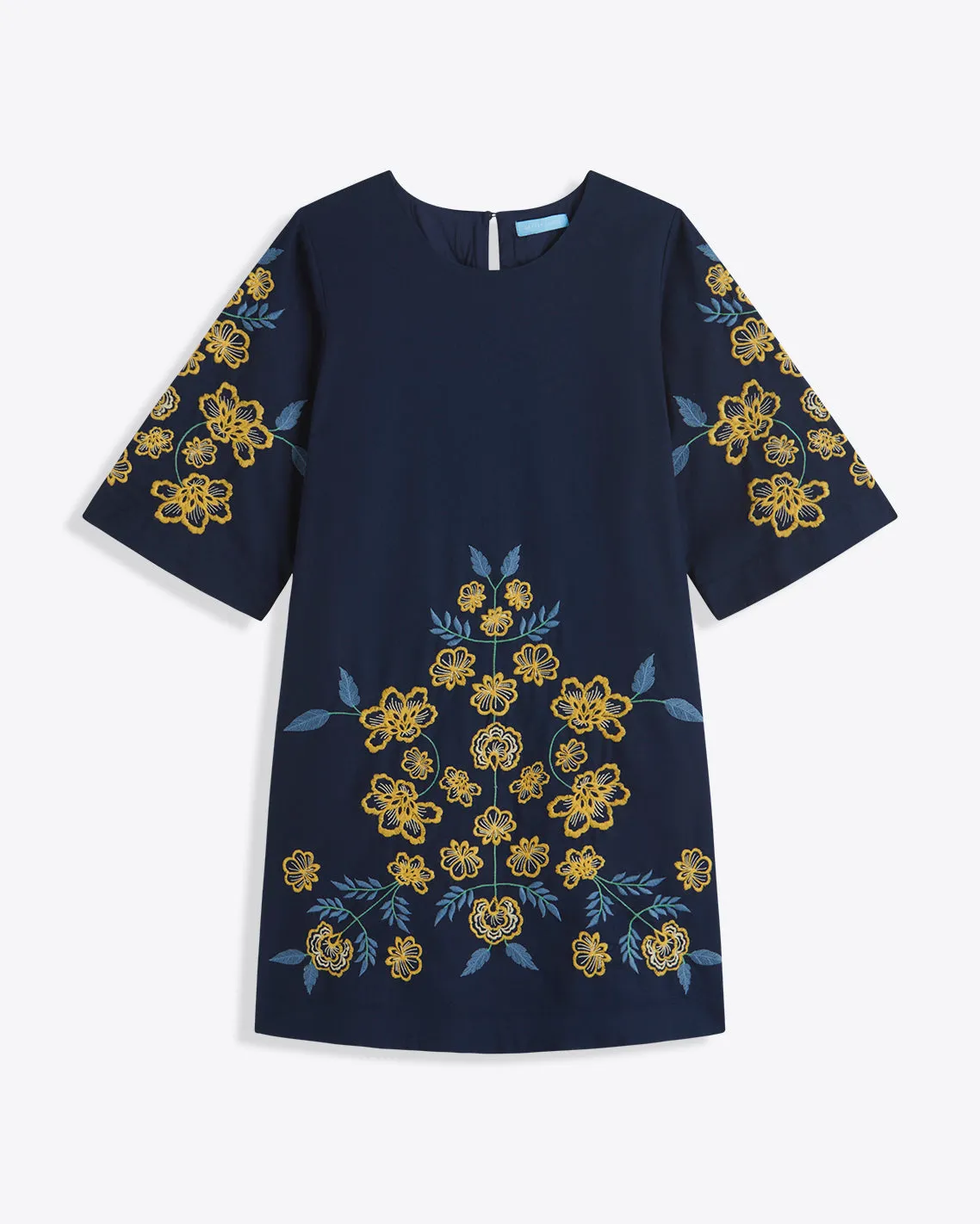 Mallory Embroidered Bell Sleeve Mini Dress sold by Draper James product image thumbnail 4