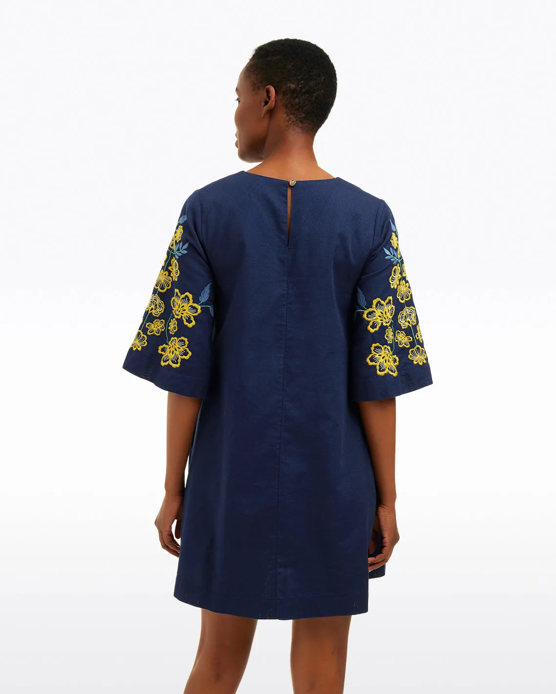 Mallory Embroidered Bell Sleeve Mini Dress sold by Draper James product image thumbnail 2