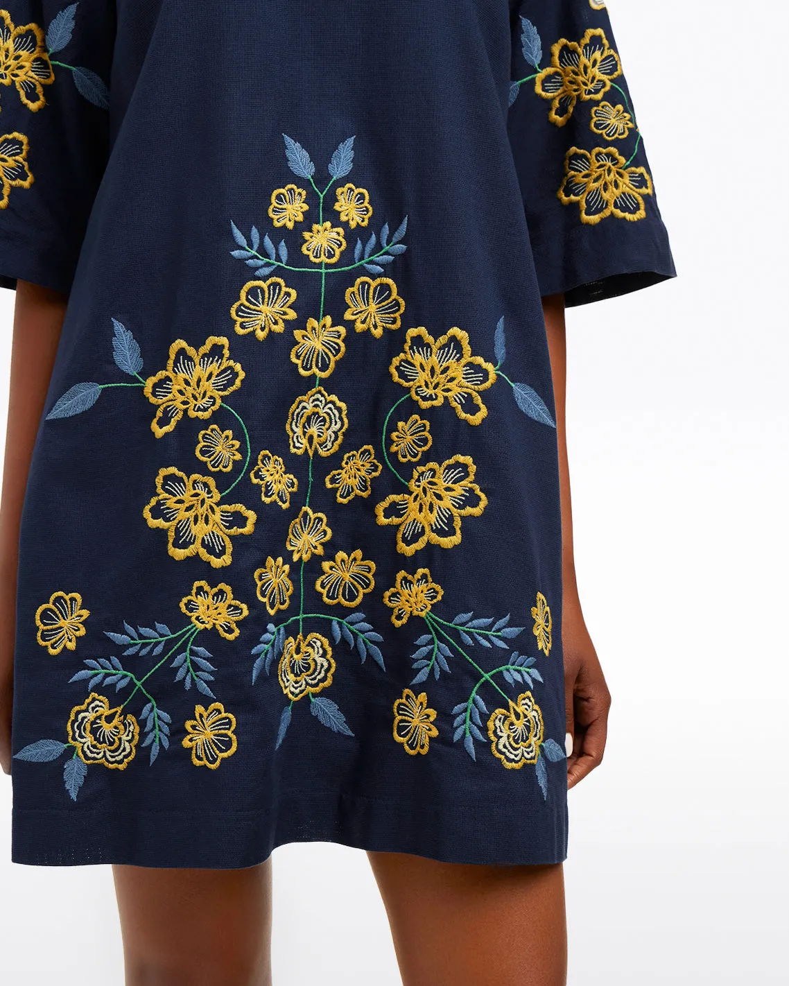 Mallory Embroidered Bell Sleeve Mini Dress sold by Draper James product image thumbnail 3