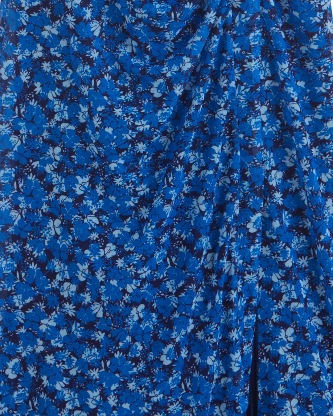 Selena V-Neck Midi Dress in Blue Scattered Ditsy sold by Draper James product image thumbnail 3