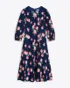 Matilda Crewneck Midi Dress in Magnolia Buds sold by Draper James