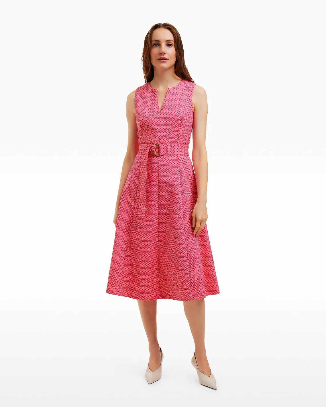 Charlotte Midi Dress in Circle Geo sold by Draper James