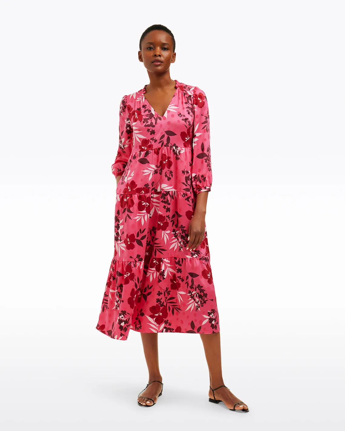 Katie Midi Dress in Spring Floral sold by Draper James product image thumbnail 2