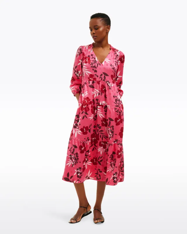 Katie Midi Dress in Spring Floral sold by Draper James