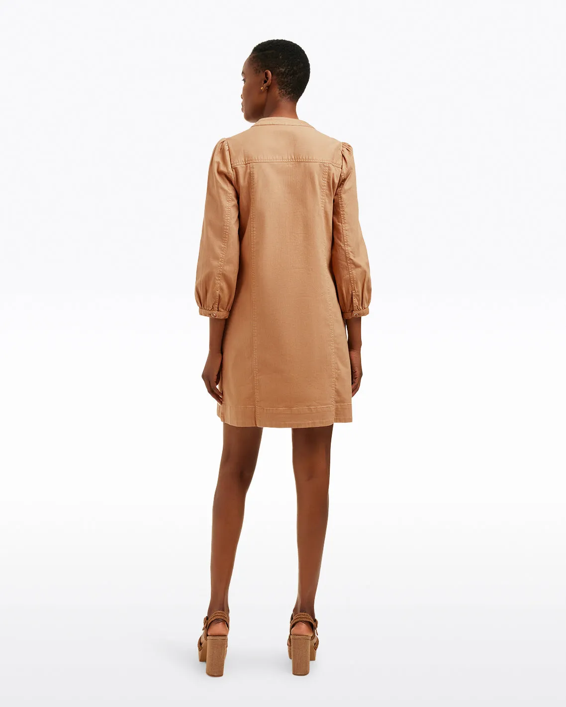 Felicity Popover Shift Dress in Croissant sold by Draper James product image thumbnail 3