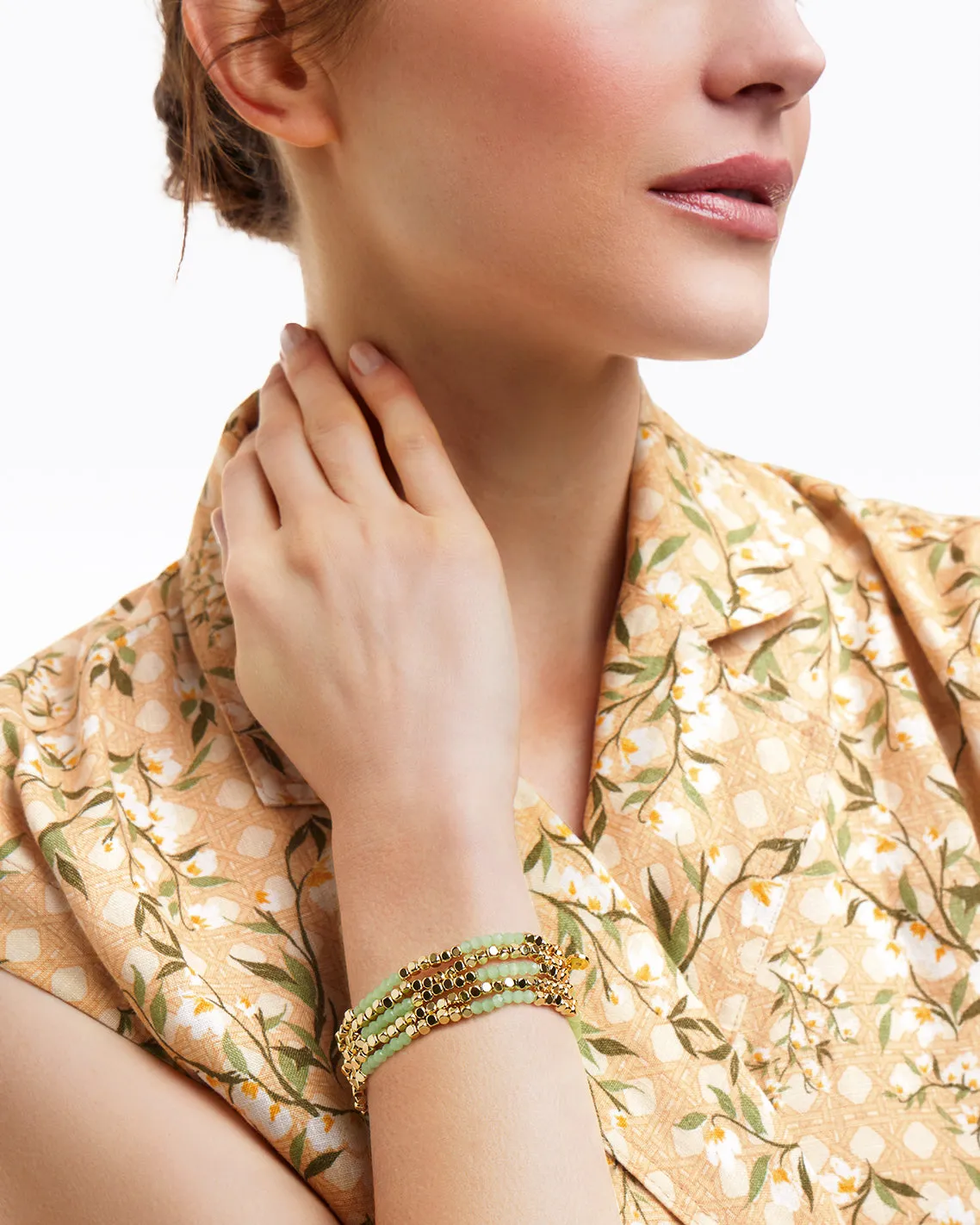 Green Stretch Bracelet Set sold by Draper James