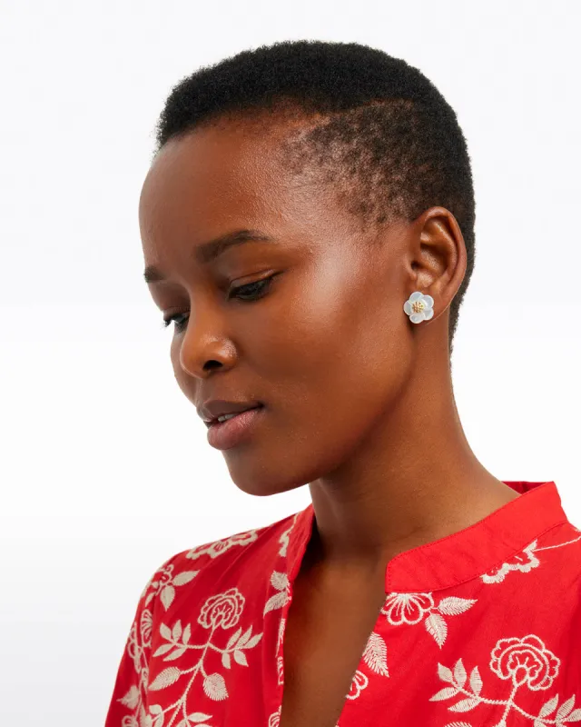 Mother of Pearl Flower Studs sold by Draper James