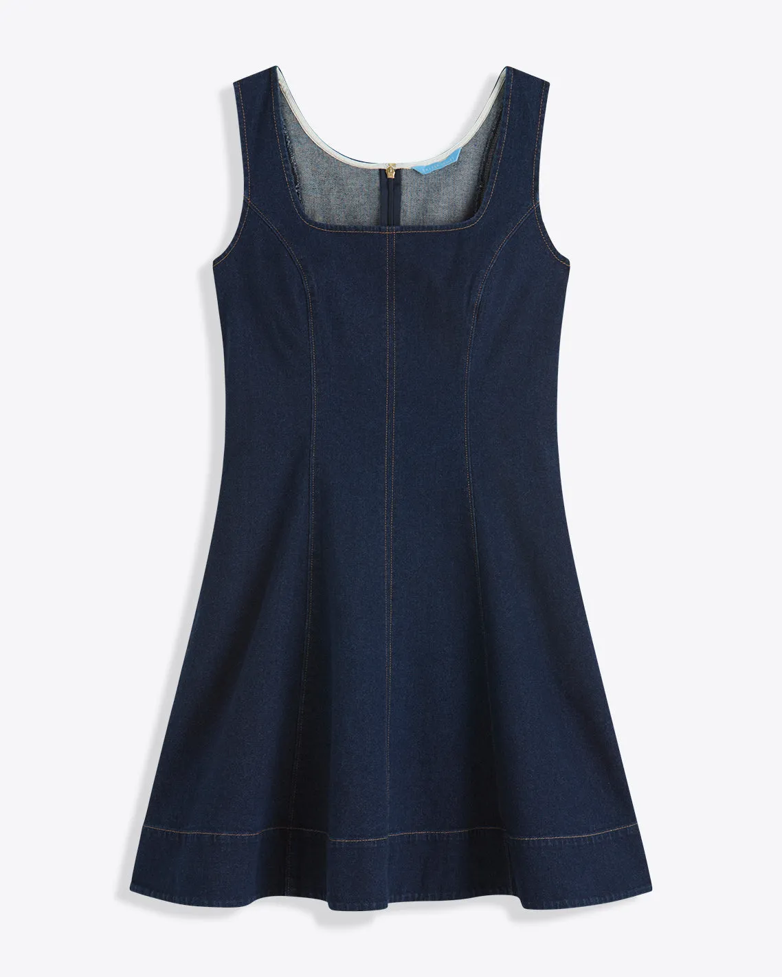 Millie Scoop Neck Mini Dress in Denim sold by Draper James product image thumbnail 2