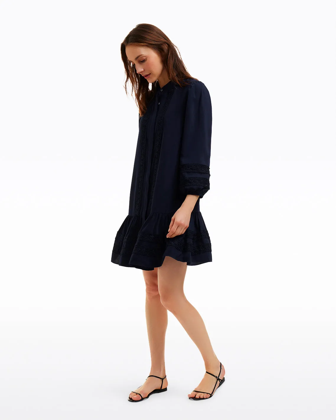 Molly Mini Dress in Embroidered Stripe sold by Draper James product image thumbnail 2