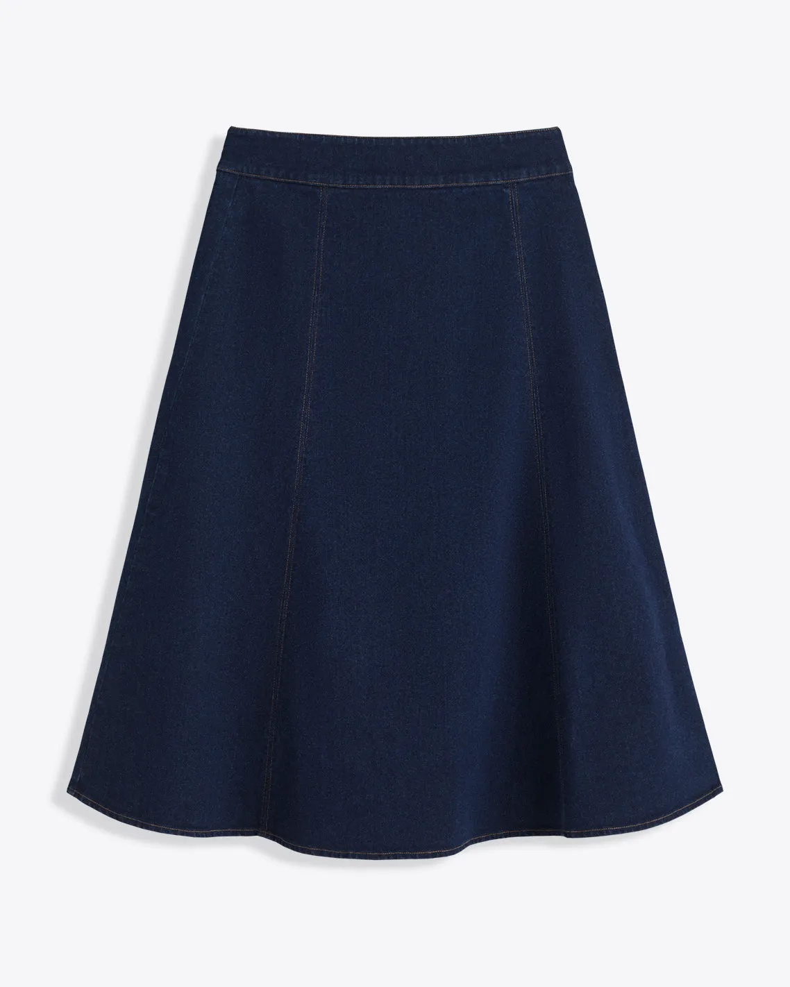 Midi Skirt in Dark Wash Denim sold by Draper James product image thumbnail 4