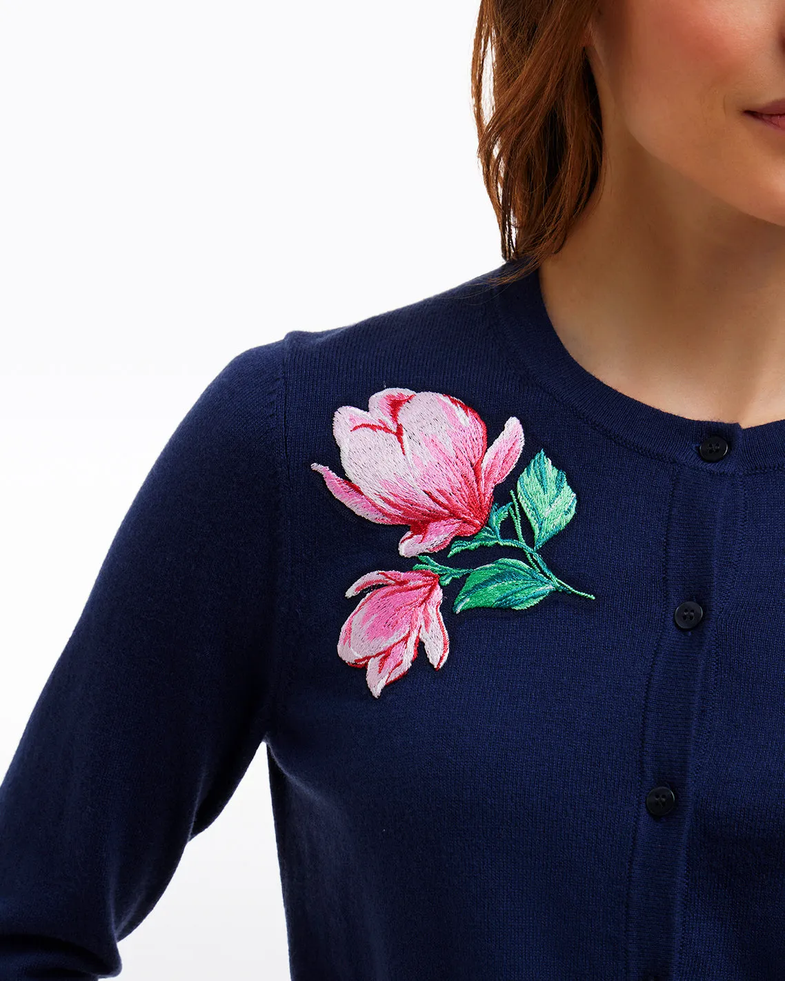 Embroidered Crewneck Cardigan sold by Draper James product image thumbnail 3