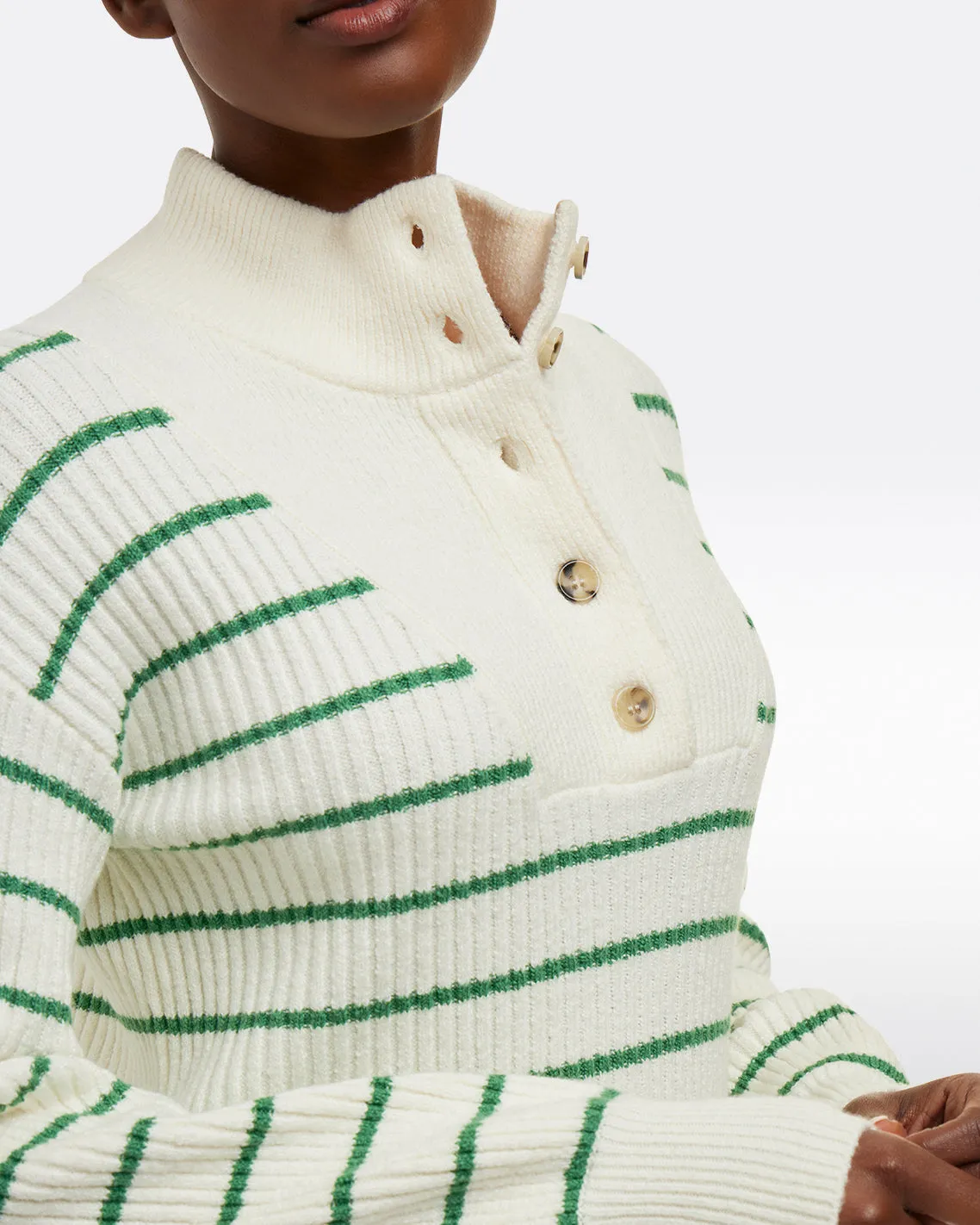 Striped Button Front Sweater sold by Draper James product image thumbnail 3
