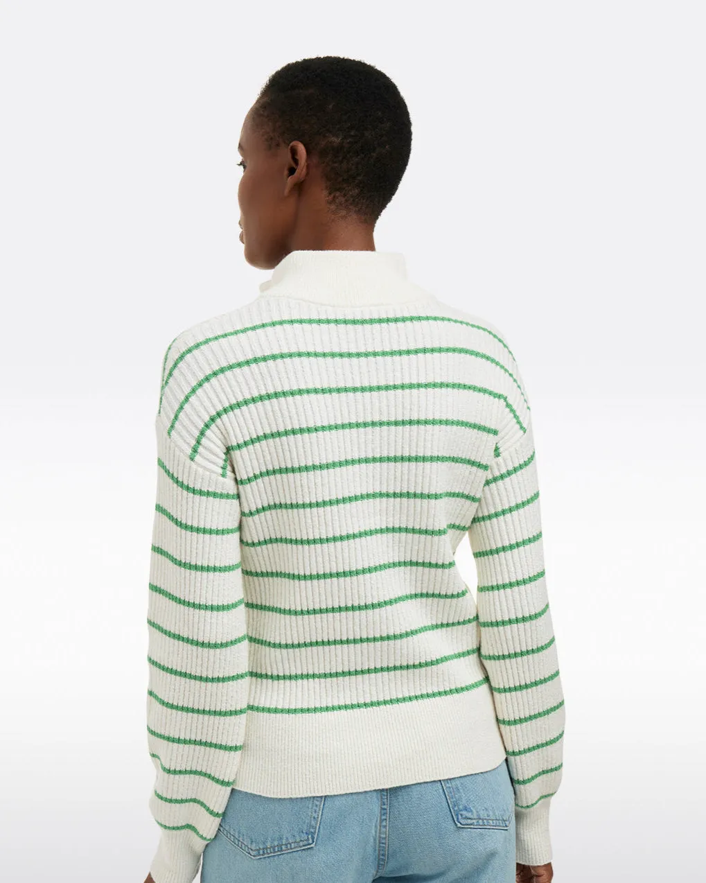 Striped Button Front Sweater sold by Draper James product image thumbnail 4