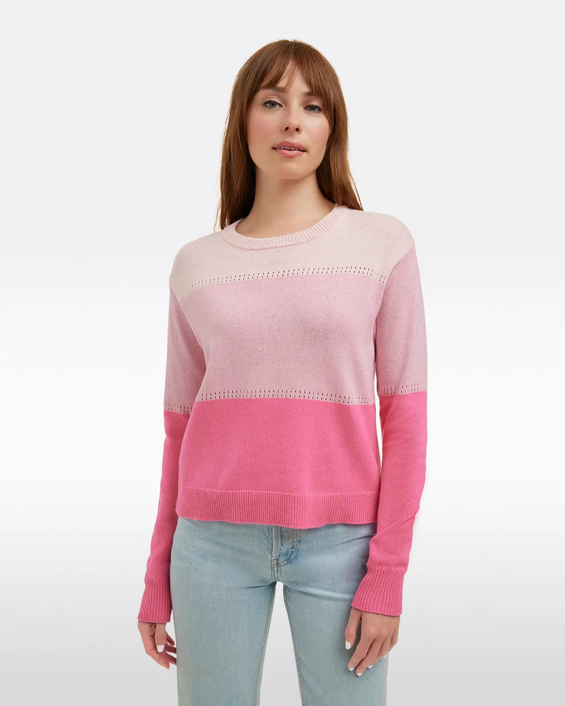 Colorblock Crewneck Sweater sold by Draper James