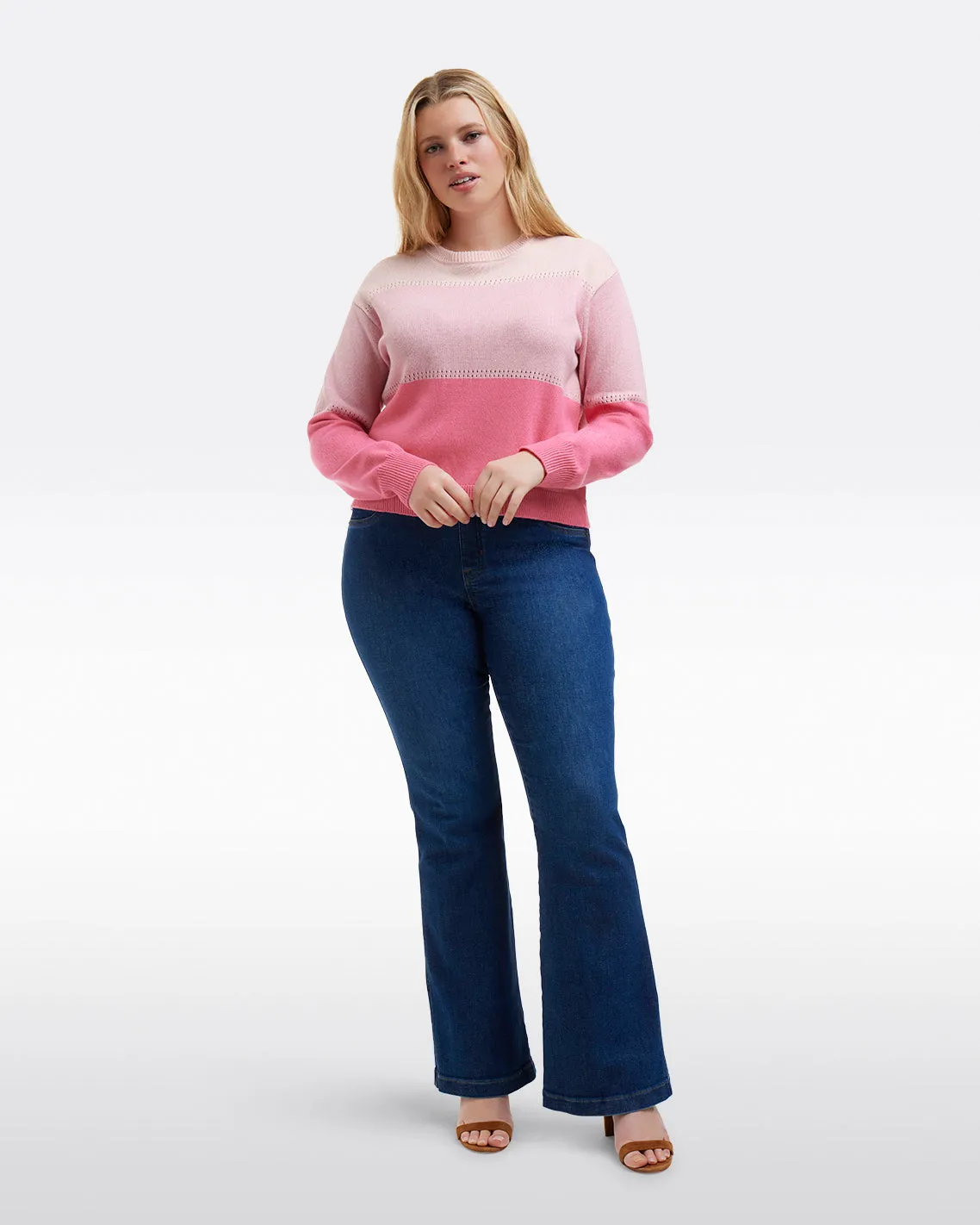 Colorblock Crewneck Sweater sold by Draper James product image thumbnail 3