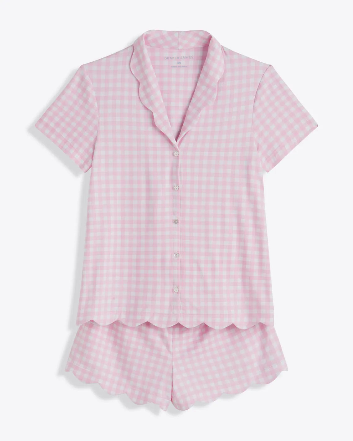 Scallop Sara Pajama Set in Pink Gingham sold by Draper James product image thumbnail 5