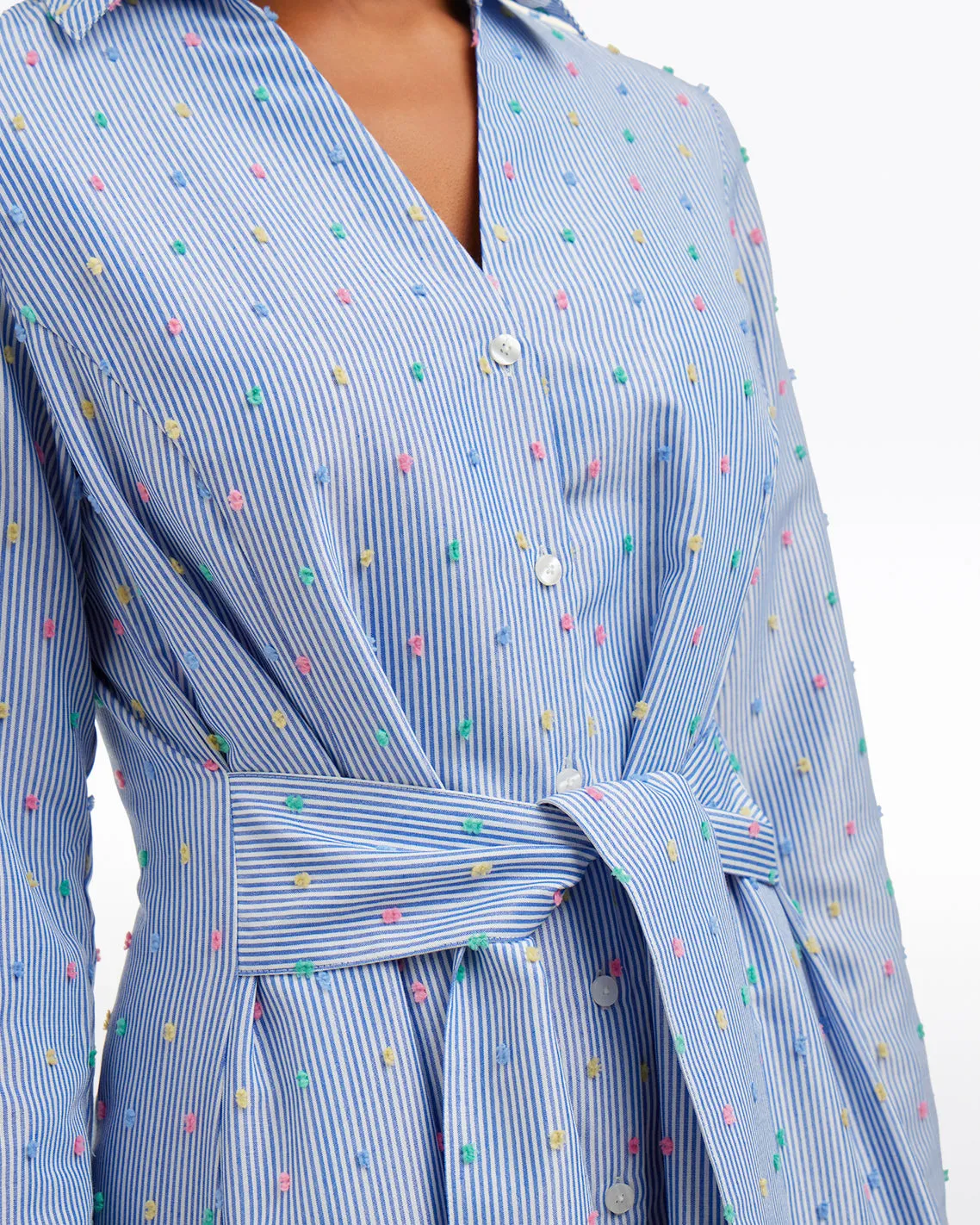 Layla Shirtdress in Blue Stripe sold by Draper James product image thumbnail 3