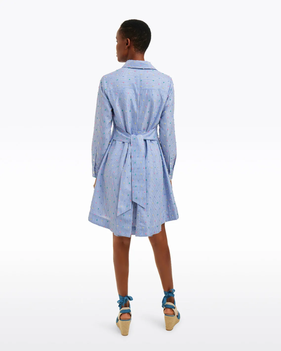 Layla Shirtdress in Blue Stripe sold by Draper James product image thumbnail 2