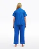 Linda Pajama Set in Blue Polka Dot sold by Draper James