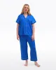 Linda Pajama Set in Blue Polka Dot sold by Draper James