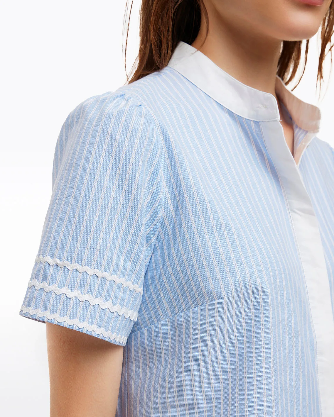 Molly Mini Dress in Oxford Shirting sold by Draper James product image thumbnail 4