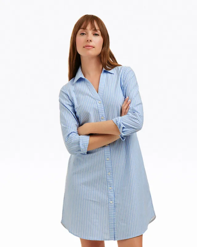 Isabella Shirtdress in Oxford Shirting sold by Draper James