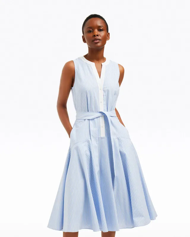 Leanna Midi Shirtdress in Oxford Shirting sold by Draper James