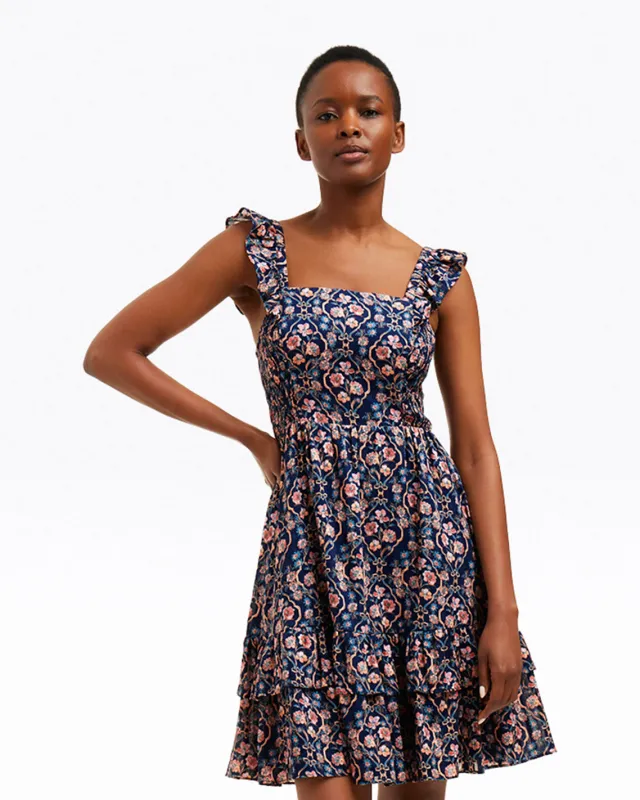 Carrie Mini Dress in Twilight Vines sold by Draper James