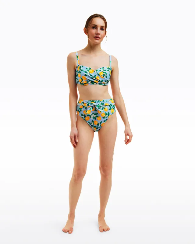 Lemon Blossom Twist Underwire Top sold by Draper James